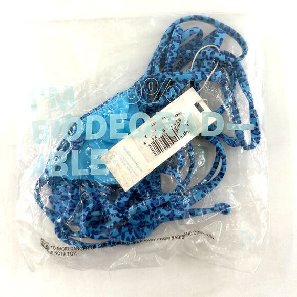 Frankies Bikinis Cobalt Cheetah Mikayla Micro Triangle Bikini Top Size XS - Picture 3 of 14